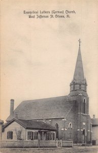J82/ Ottawa Illinois Postcard c1910 Evangelical Lutheran Church 296