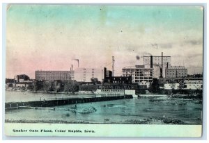 1914 Quacker Oats Plant Exterior Building Cedar Rapids Iowa IA Vintage Postcard