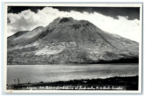 Quito Ecuador RPPC Photo Postcard Laguna San Pablo and the Imbabura c1920's