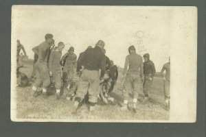 Aledo ILLINOIS RP c1910 FOOTBALL GAME in Progress RUNNING BALL Tackled 3 yd Line