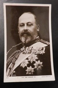 1910 Royalty Postcard Cover His Majesty King Edward VII RPPC to Wigborough