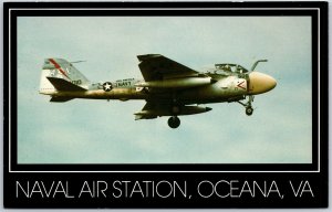 Airplane A-61 Intruder Attack Aircraft Naval Air Station Oceana VA Postcard