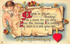 Valentines Day Cupid's Frolic Poem Raphael Tuck #203 2 Postcard