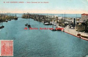 Argentina, Buenos Aires, Vista General de los Diques, Steamer,Z Fumagalli No 445