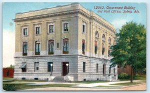 SELMA, Alabama AL ~ Government Building POST OFFICE c1914  Postcard