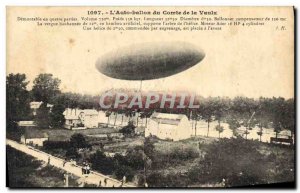 Old Postcard Aviation Zeppelin Airship Auto ball count of Vaulx