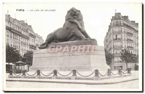 Paris 14 The Lion of Belfort Old Postcard