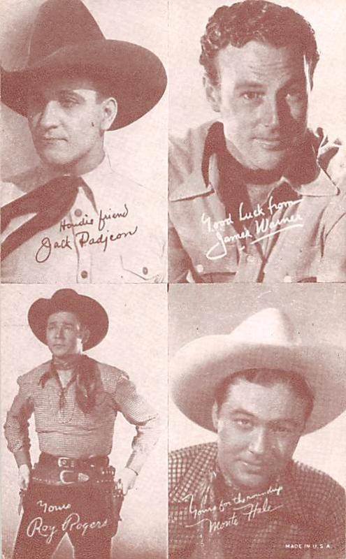 Jack Padjeon, James Warner, Roy Rogers, Monte Hale Western Actor Mutoscope Un...
