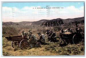 Minneapolis Minnesota MN Postcard US Marines With Pack Howitzers Cannon 1942