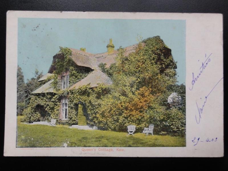 London: Richmond, Queen's Cottage at Kew, UB c1903 ( French stamp)