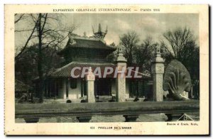Old Postcard Exposition Coloniale Internationale De Paris flag of annam
