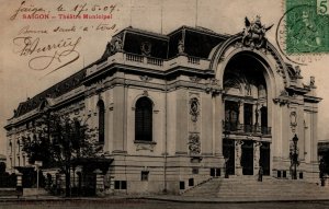 Vietnam Cochinchina Saigon Municipal Theater Ho Chi Minh City Postcard 03.86