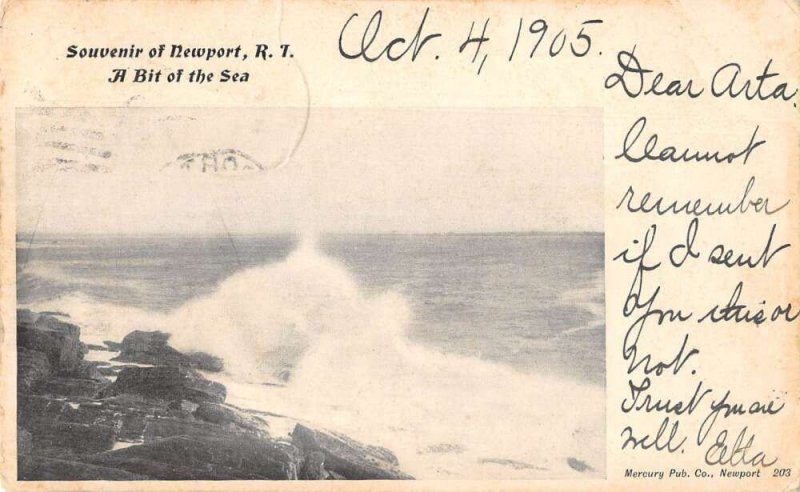 Newport Rhode Island Souvenir Ocean Scene Private Mail Postcard AA39288