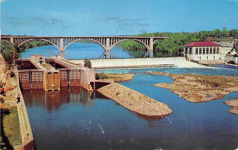 US Government Locks and Ford Dam Minneapolis & St. Paul, MN Canal 1957 