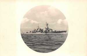 RPPC KIEL GERMANY BATTLESHIP MILITARY MAX GRAUCOB REAL PHOTO POSTCARD c.1910 PD