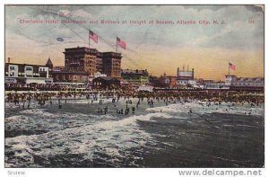 Chalfonte Hotel Boardwalk and Bathers at Height of Season, Atlantic City, New...