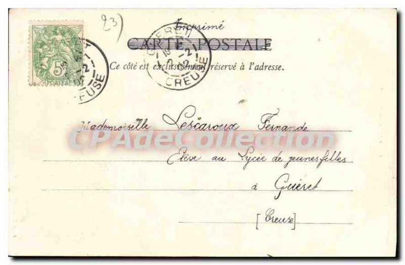 Postcard Gueret Old Church