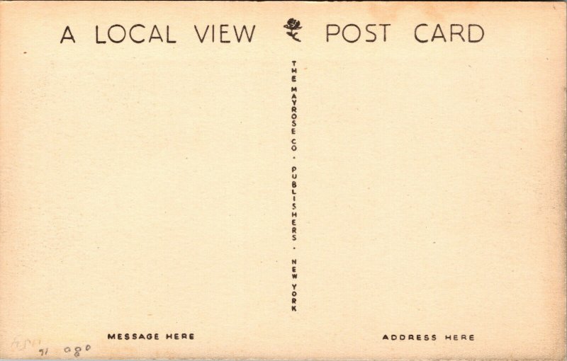 Vtg 1940s Hubbard School Plainfield New Jersey NJ Mayrose Co Collotype Postcard