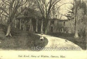 Oak Knoll, Home of the Poet Whittier - Danvers, Massachusetts MA Postcard