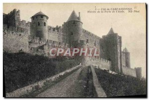 Old Postcard Cite De Carcassonne Montee De La Porte De I & # 39Aude