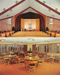 2~Postcards ROCKFORD, Illinois IL ~ BISHOP LANE RETREAT HOUSE Chapel & Dining