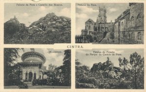 Portugal Sintra Palacio da Pena Multiview Vintage Postcard 07.47