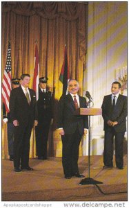 President Reagan King Hussein and President Hosni Murbarak