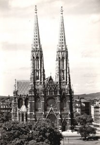 Votiv Neo-Gothic Church Vienna Austria RPPC Vintage Postcard Real Photo