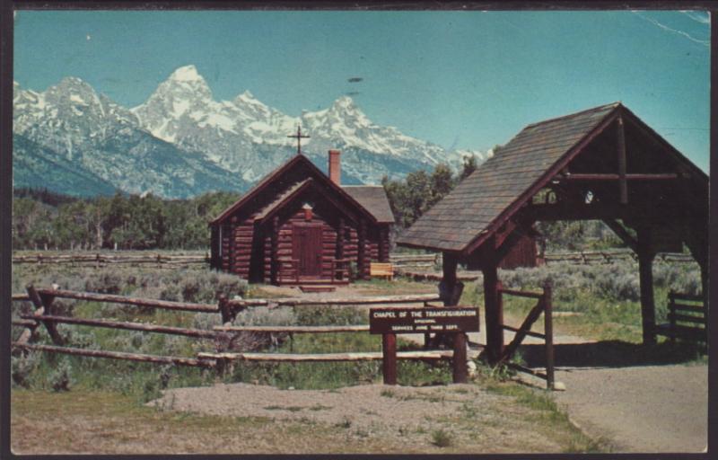 Chapel of Transfiguration,Moose,WY Postcard BIN