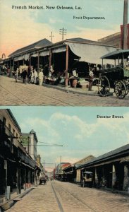 USA Frech Market, Decatur Street New Orleans Louisiana Vintage Postcard 07.35