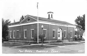 Knoxville Iowa Post Office Real Photo Antique Postcard K104274