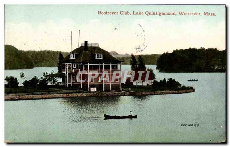 Rostrevor Old Postcard Club Lake Quinsigamond Worcester Mass