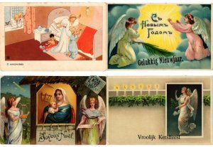 ANGELS CHRISTMAS NEW YEAR 52 Postcards Mostly pre-1950 (L6180)