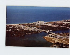 Postcard Aerial View Of Stickney Point Bridge, Sarasota, Florida