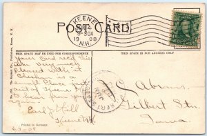 1908 Mt. Chesham, NH Silver Lake Monadnock Crisp PC to Gilbert Station Iowa A169