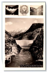 RPPC Ross Dam Multi View Ross Lake Washington WA UNP  Postcard R21