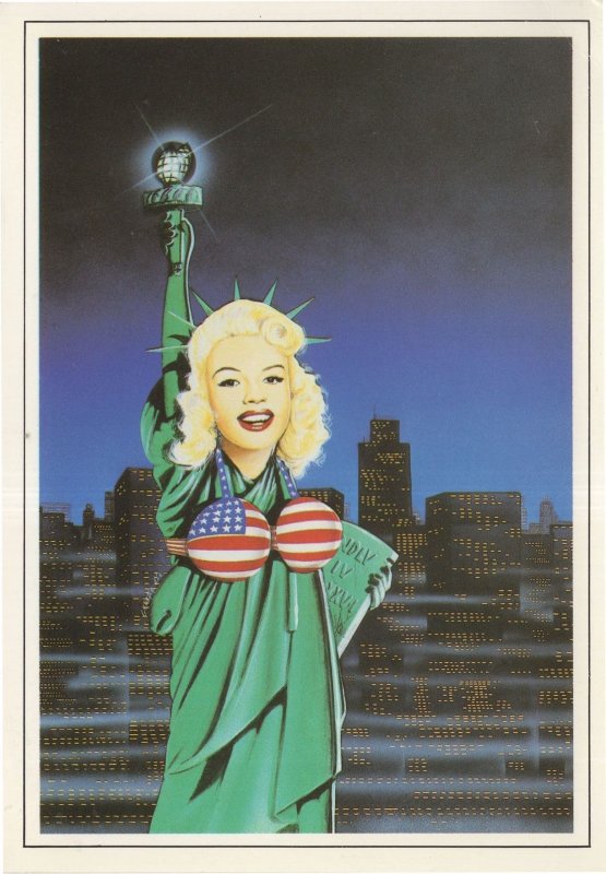 Marilyn Monroe As The Statue Of Liberty Hollywood Actress Postcard