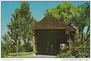 Bement Covered Bridge Over Warner River Bradford New Hampshire