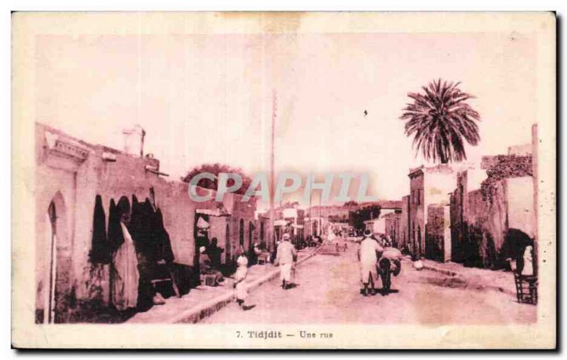 Old Postcard A street Algeria Tidjdit