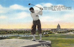 Pierre South Dakota Golf Course at Pierre Country Club Driving At Tee Postcard