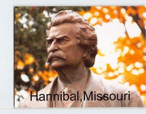 Postcard Mark Twain's Statue, Hannibal, Missouri