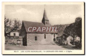 Old Postcard The Alps Mancelles St Leonard des Bois Church