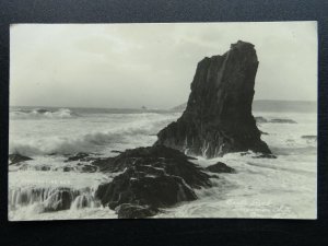 Cornwall Treyarnon Cliffs CASTLE ROCK Constantine Bay c1950s RP Postcard