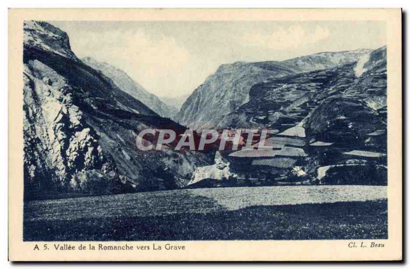 Old Postcard Valley of the Romanche to the Grave