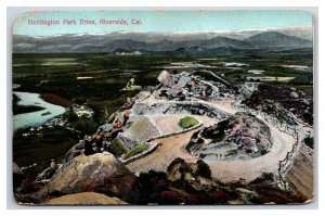 Huntington Park Drive Riverside California CA UNP DB Postcard D21