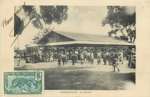 French Congo Brazzaville market scene 1913 