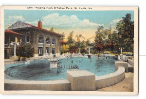 St Louis Missouri MO Postcard 1915-1930 O'Fallon Park Wading Pool