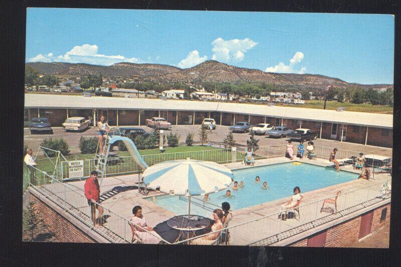 SOUTH RATON NEW MEXICO SANDS MANOR MOTEL SWIMMING POOL VINTAGE POSTCARD