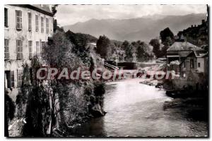 Postcard Old Oloron Ste Marie Basses Pyrenees The Gave d'Aspe and the Pyrenees