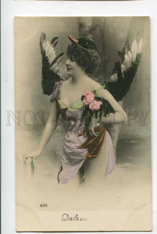 402474 DALZAC Singer BALLET DANCER Costume BIRD vintage PHOTO